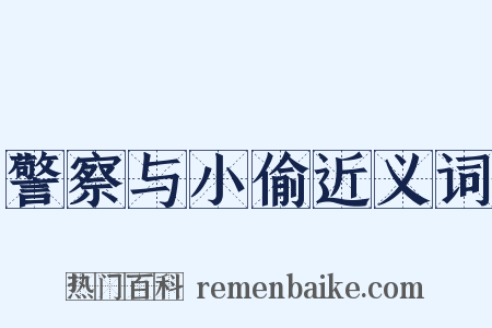 警察与小偷近义词是什么意思的图片